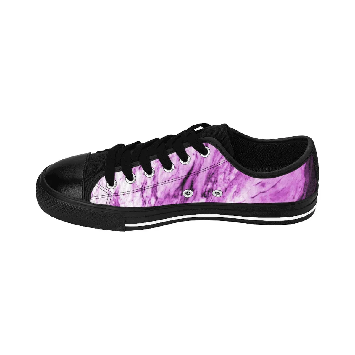 Pink Purple Marble Men's Sneakers, Modern Print Low Top Sneakers Shoes(US Size: 6-14)