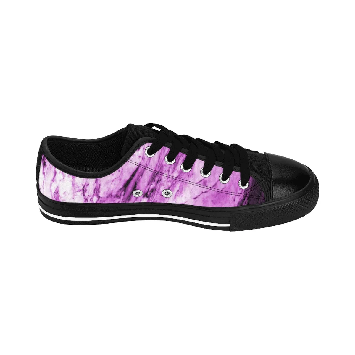 Pink Purple Marble Men's Sneakers, Modern Print Low Top Sneakers Shoes(US Size: 6-14)