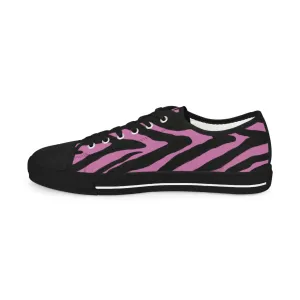 Pink Zebra Print Men's Sneakers, Best Animal Print Low Tops, Best Designer Men's Low Top Sneakers (US Size: 5-14)