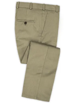 Scabal Moss Green Wool Pants