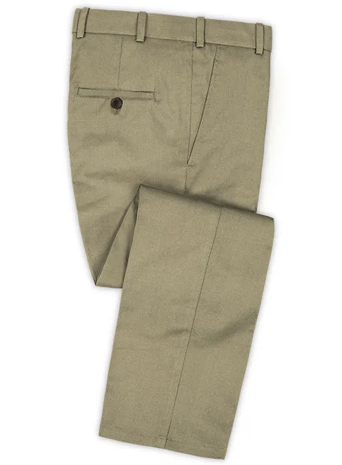 Scabal Moss Green Wool Pants