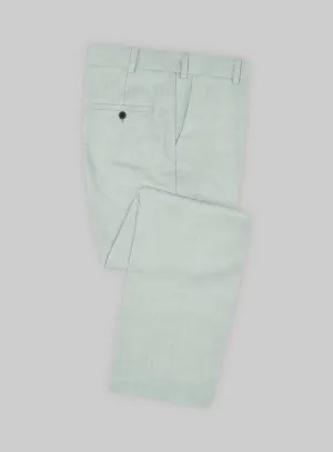 Scabal Pale Green Wool Pants