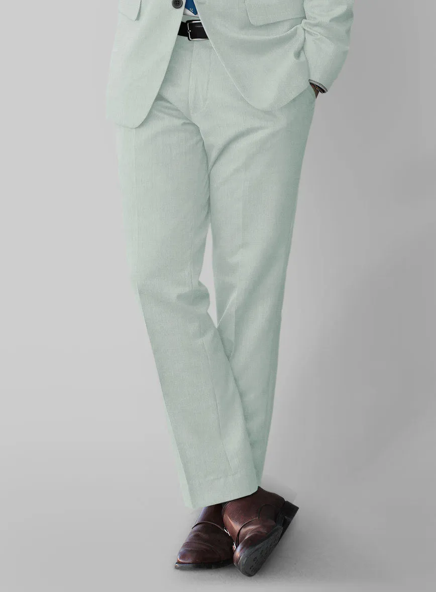 Scabal Pale Green Wool Pants