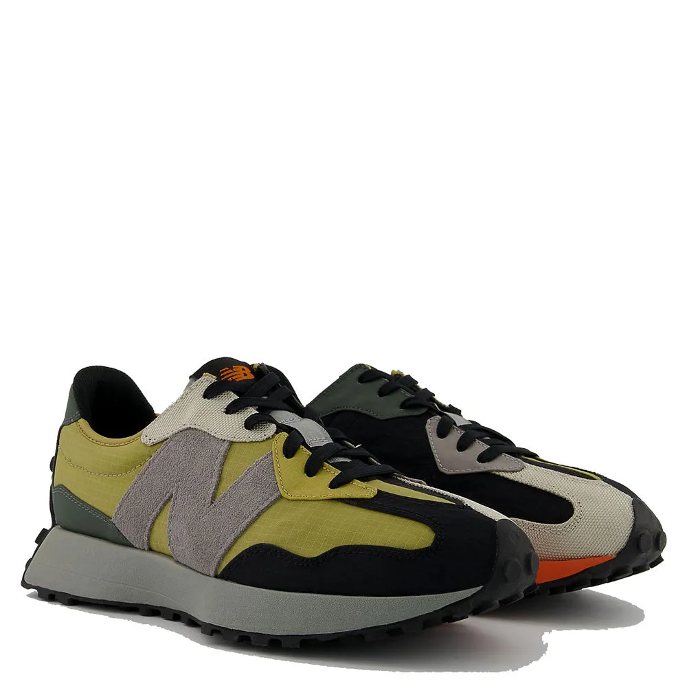 Scarpe Uomo NEW BALANCE Sneakers 327 in Suede e Nylon colore Byzantine Gold e Golden Poppy