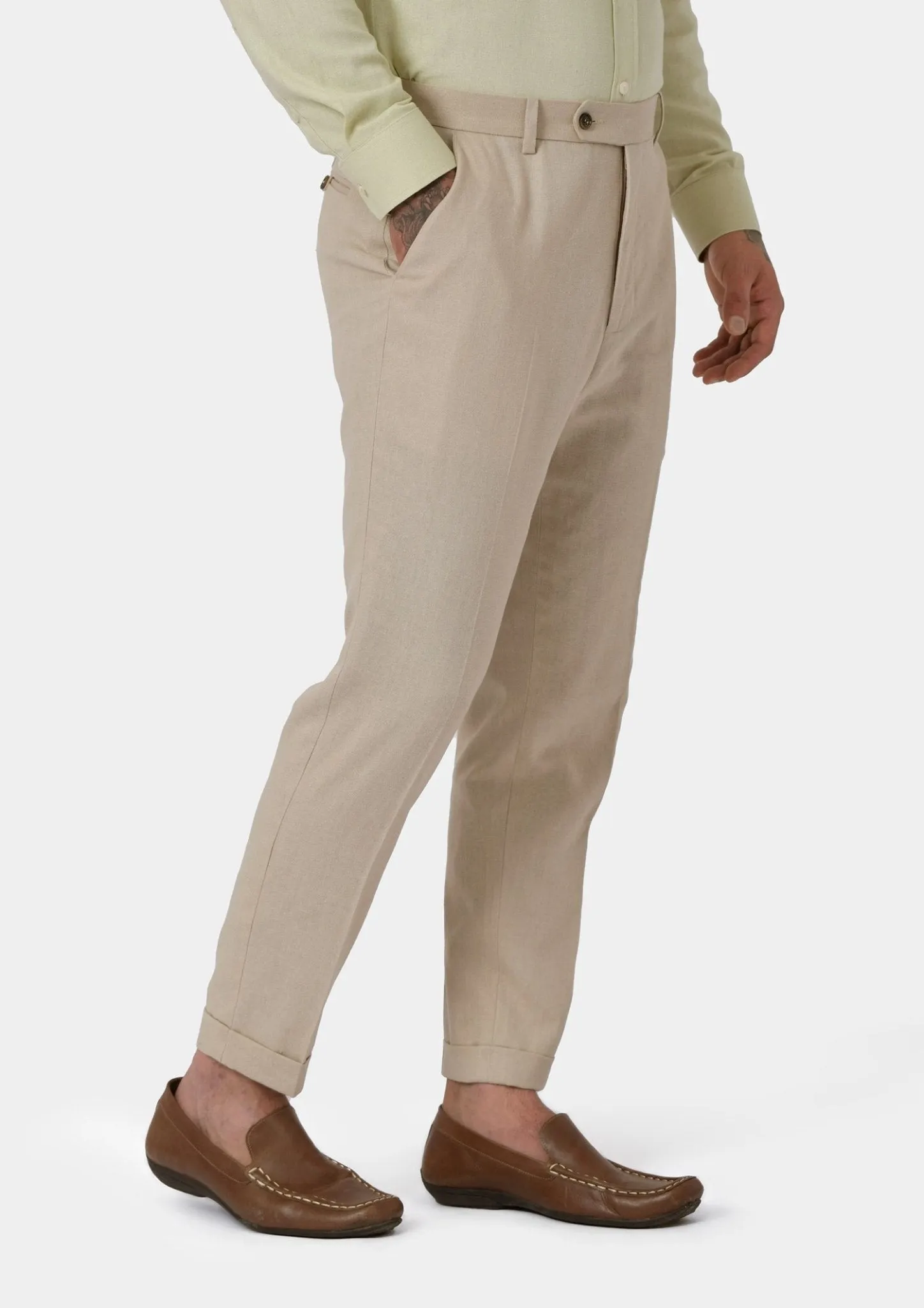 Simply Taupe Linen Blend Pants