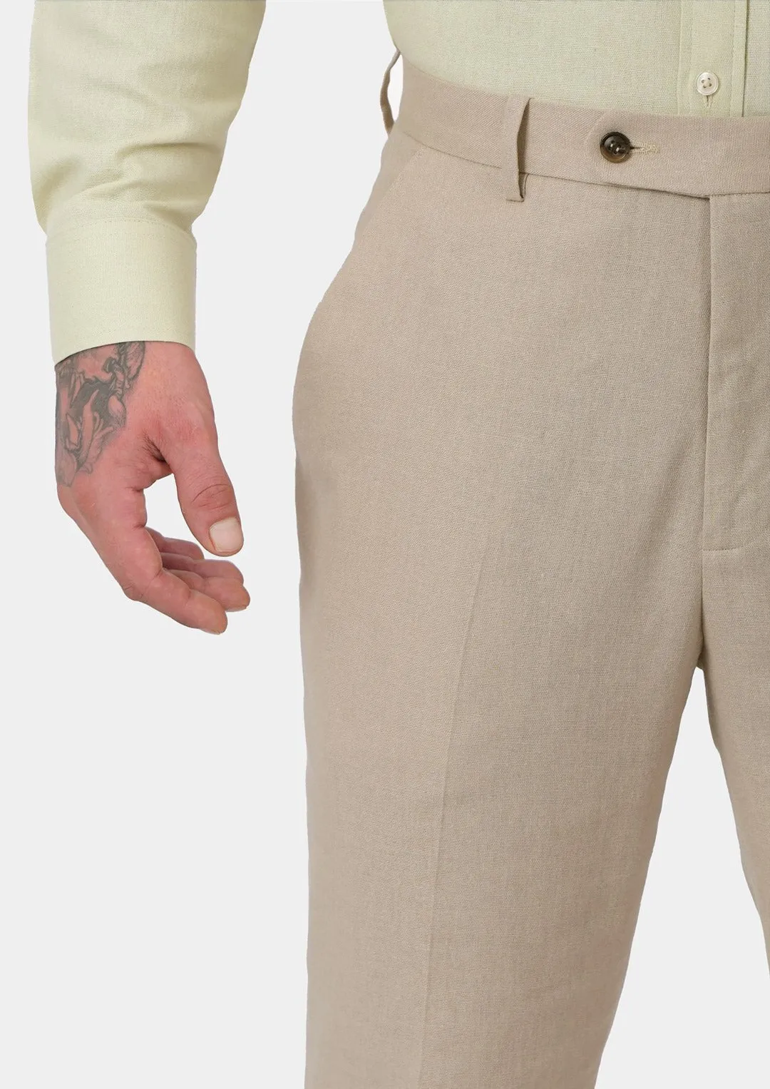 Simply Taupe Linen Blend Pants