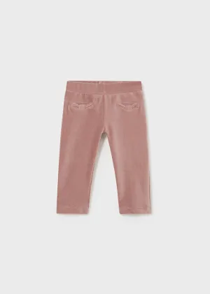 Stretchy Velour Cord Pants, Rose, 514