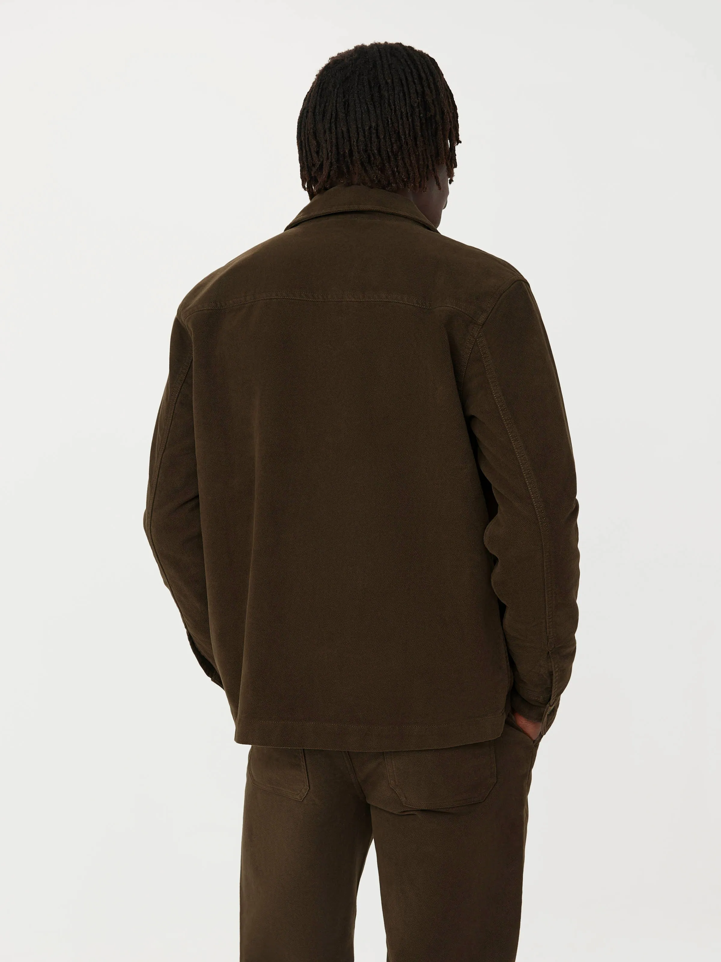 The Moleskin Overshirt in Dark Taupe