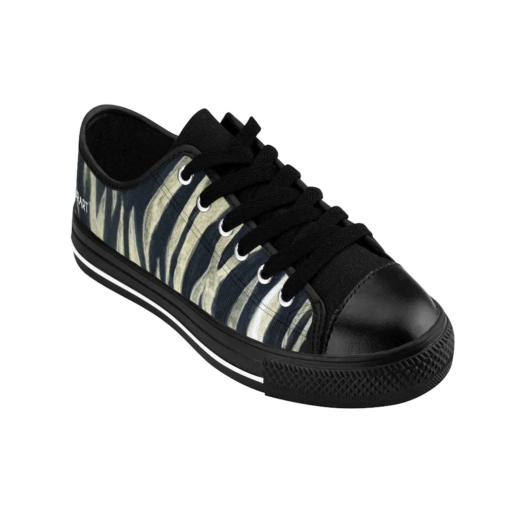 Tiger Striped Print Men's Sneakers, Designer Low Top Animal Print Shoes For Men (US Size: 7-14)